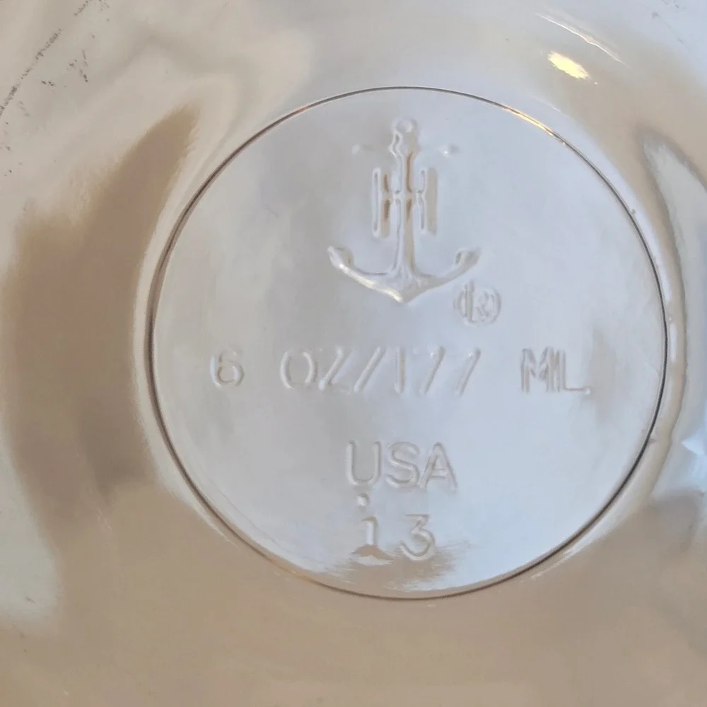 Anchor Hocking 6oz Clear Glass Custard Cups Ramekins Set of 4‎ USA Made 177ml